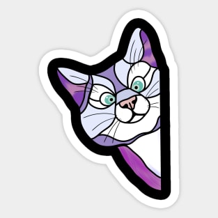 Cat peking Windows Sticker